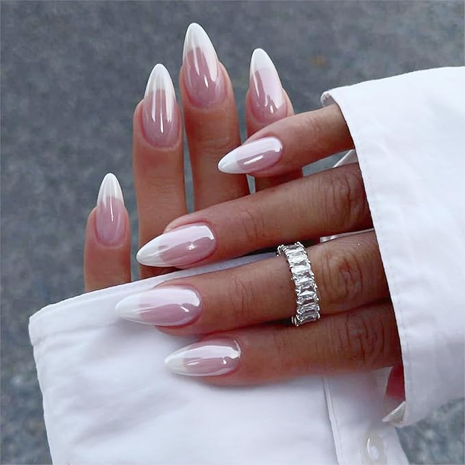 French Tip Custom Press Nails